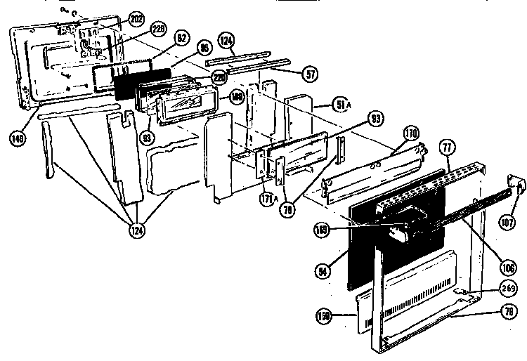Cmt2bg-sd Shutterless Door For Microwave Oven Diagram and Parts List for CMT21 SVC CODE J Thermador Microwave