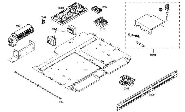 Control Assy Diagram and Parts List for PODC30201  Thermador Wall Oven