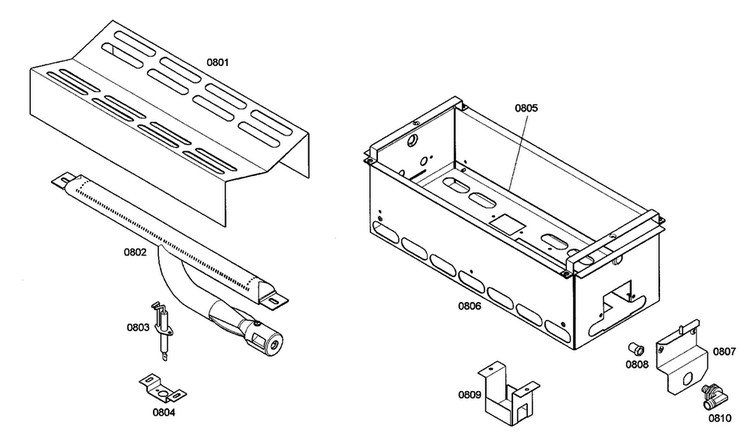 Left Oven 2 Diagram and Parts List for PRG486ELG03  Thermador Range