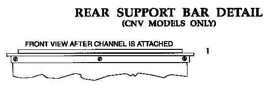 Rear Support Bar Diagram and Parts List for SGS36GW  Thermador Cooktop