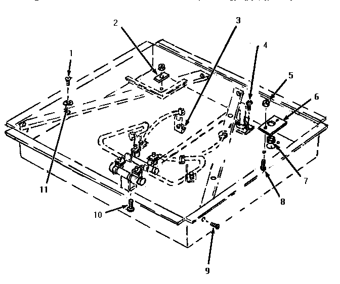 Section 2 Diagram and Parts List for GG3601  Thermador Cooktop