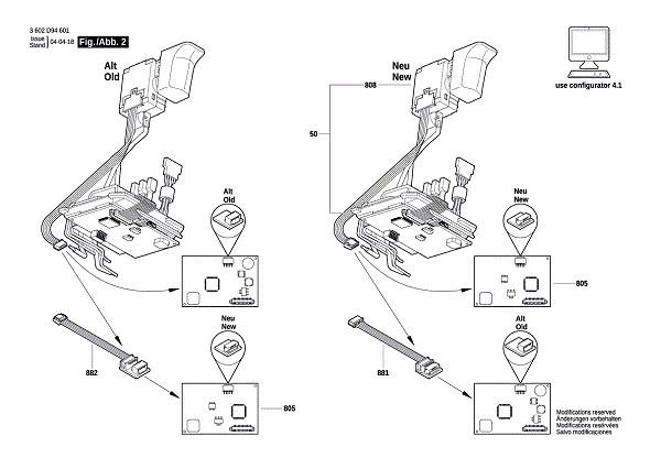 Bosch Angleexaction15-500 (3602d9461 2 Diagram and Parts List for 15-500 3602D94611 Bosch Screwdriver