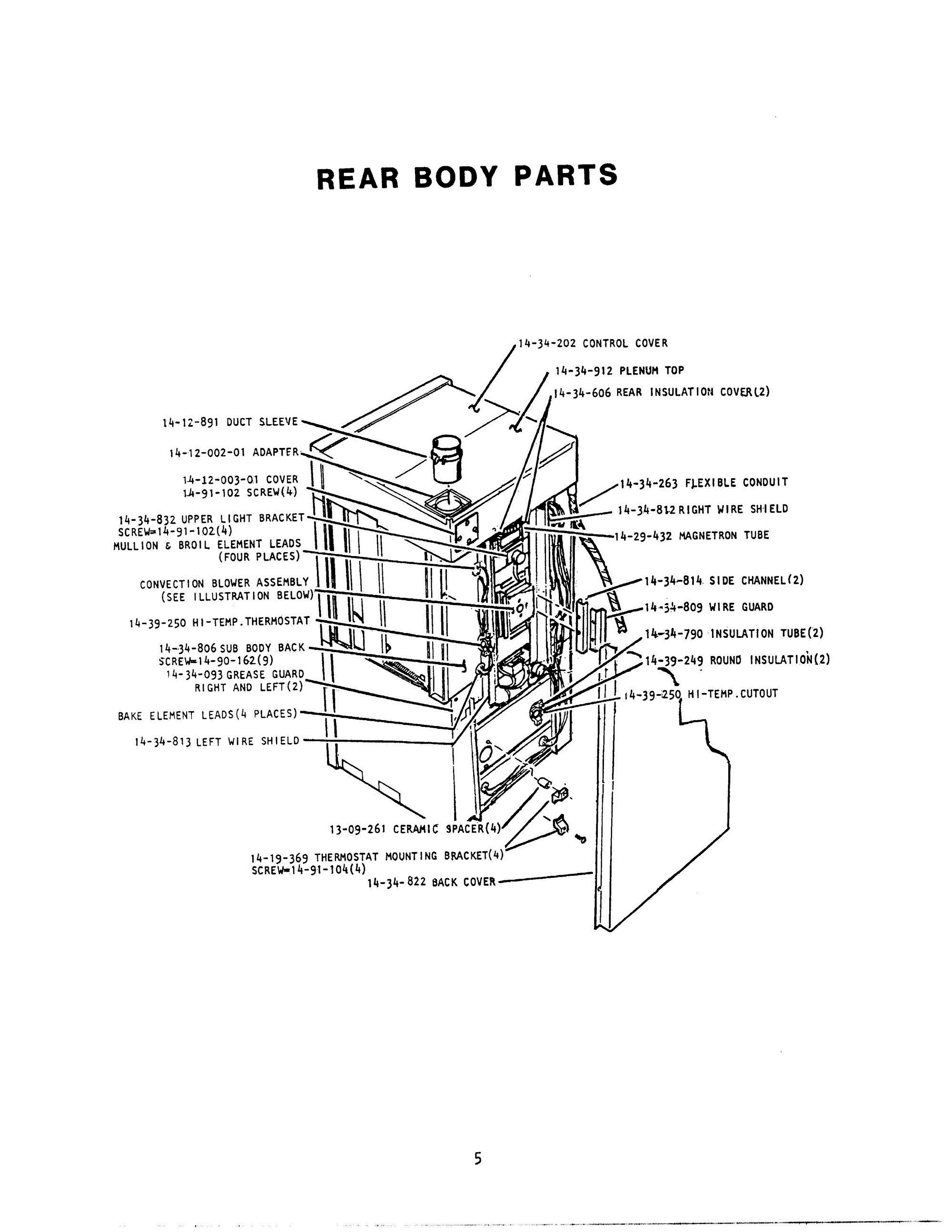 06 - REAR BODY Diagram and Parts List for CMT-231  Bosch Range