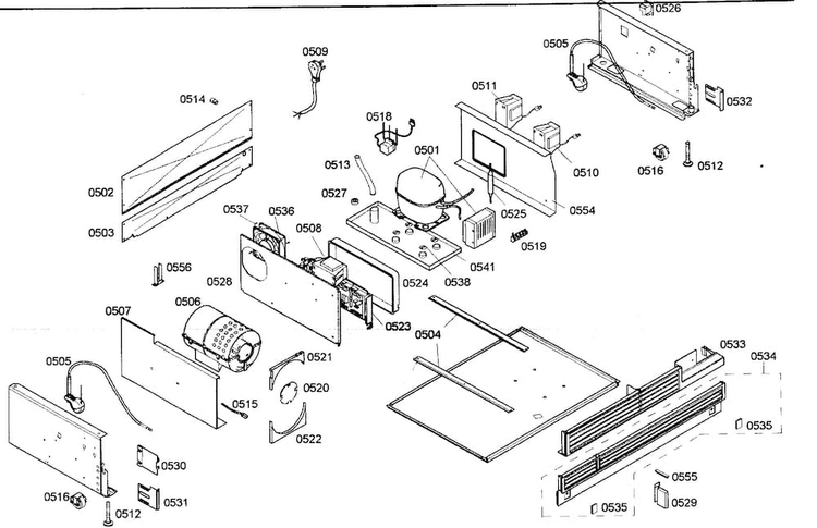 Compressor Assy Diagram and Parts List for T30IR70NSP-03  Thermador Refrigerator