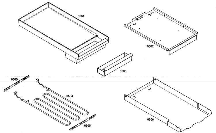 Grille Assy Diagram and Parts List for PRG364EDG03  Thermador Range