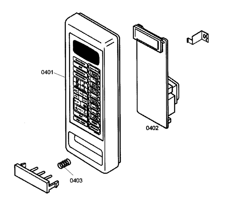 Microwave Panel Diagram and Parts List for MEMC301ES01  Thermador Microwave