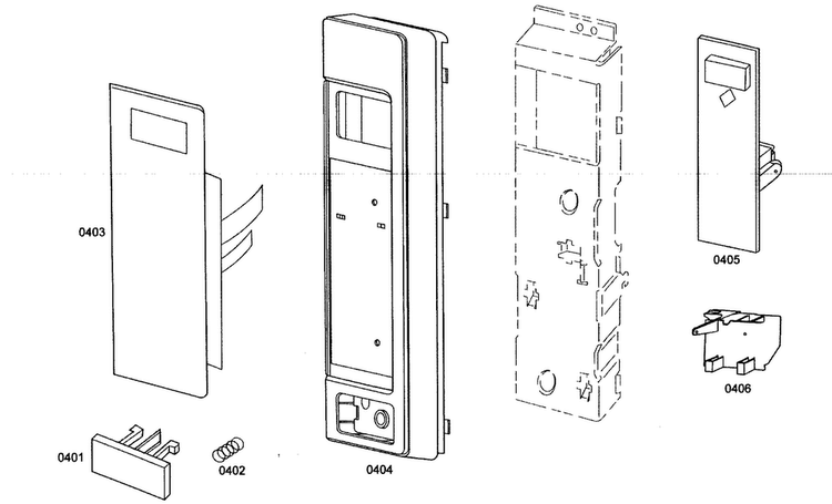 Key Pad Diagram and Parts List for MEMW301ES01  Thermador Microwave