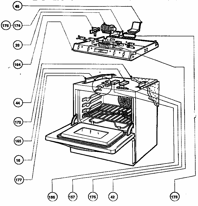 Cooling And Electrical Control Diagram and Parts List for RDFS30Q  Thermador Range