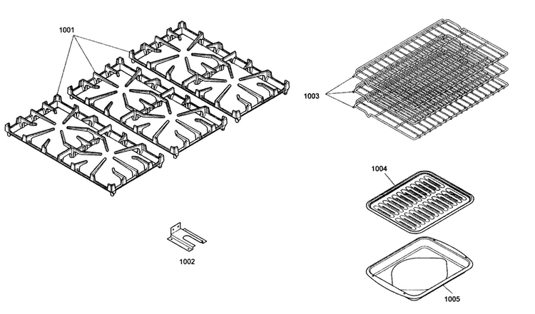 Accessory Diagram and Parts List for PRL366EG02  Thermador Range