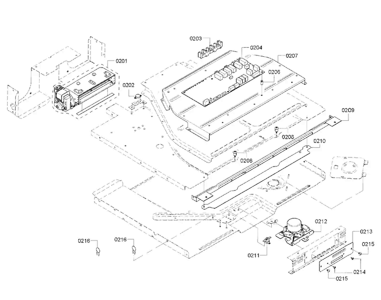 Pcb Assy Diagram and Parts List for HBL8451UC 01 Bosch Wall Oven