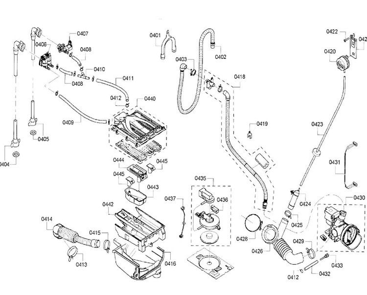 Pump Diagram and Parts List for WFVC6450UC 24 Bosch Washer