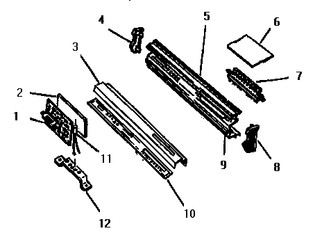Control Panel Diagram and Parts List for TD123  Thermador Dishwasher
