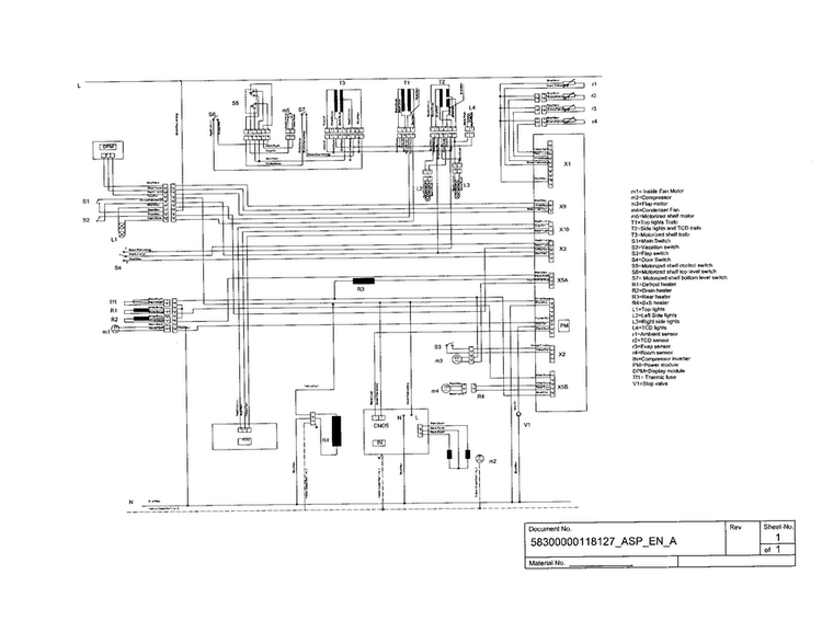Wiring Diagram Diagram and Parts List for T30IR70CSS-01  Thermador Refrigerator