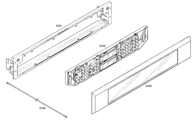 Control Pane Diagram and Parts List for MED302ES01  Thermador Wall Oven