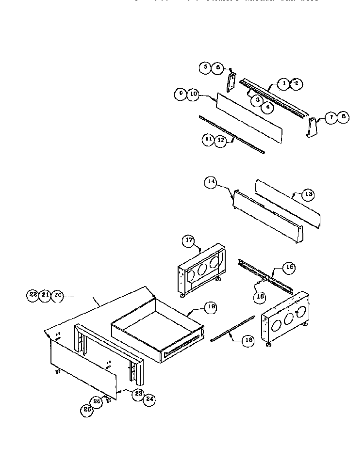Storage Drawer And Base Diagram and Parts List for RDDS30V  Thermador Range