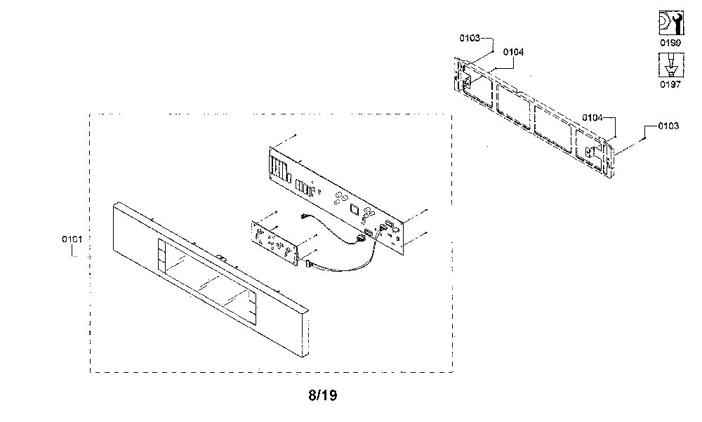 Control assembly Diagram and Parts List for HMCP0252UC 01 Bosch Microwave