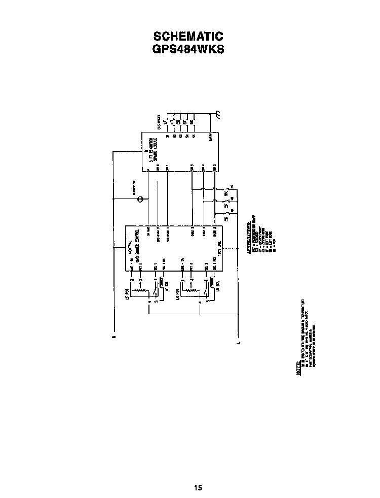 Page 15 Diagram and Parts List for GPS484WKS  Thermador Cooktop