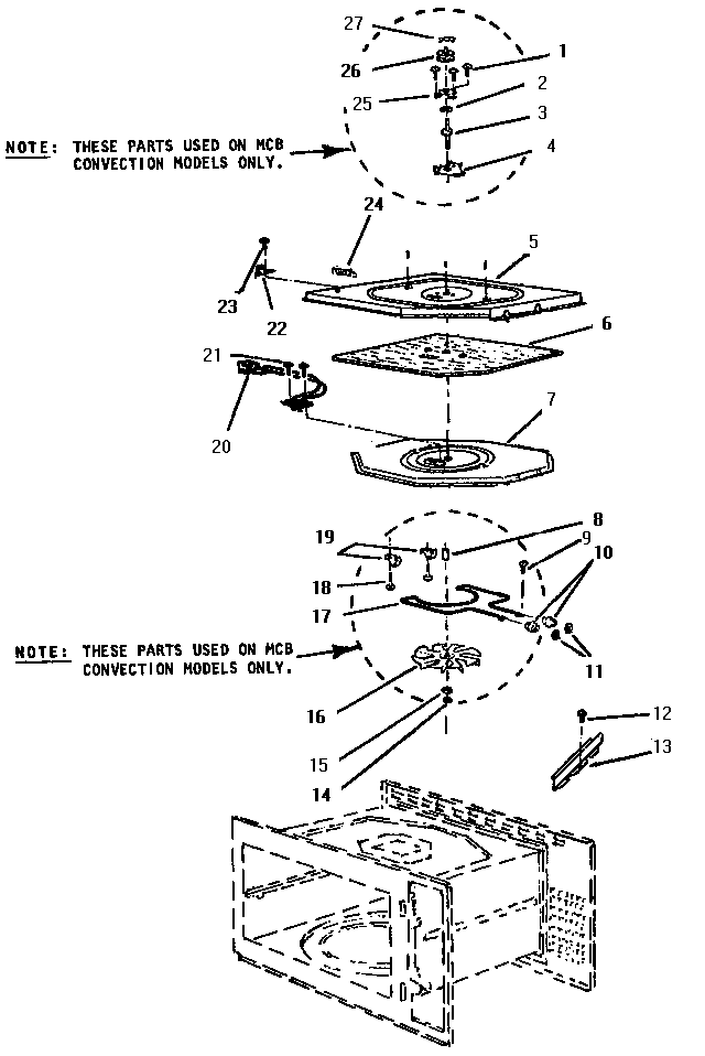 Section 7 Diagram and Parts List for MB245  Thermador Microwave