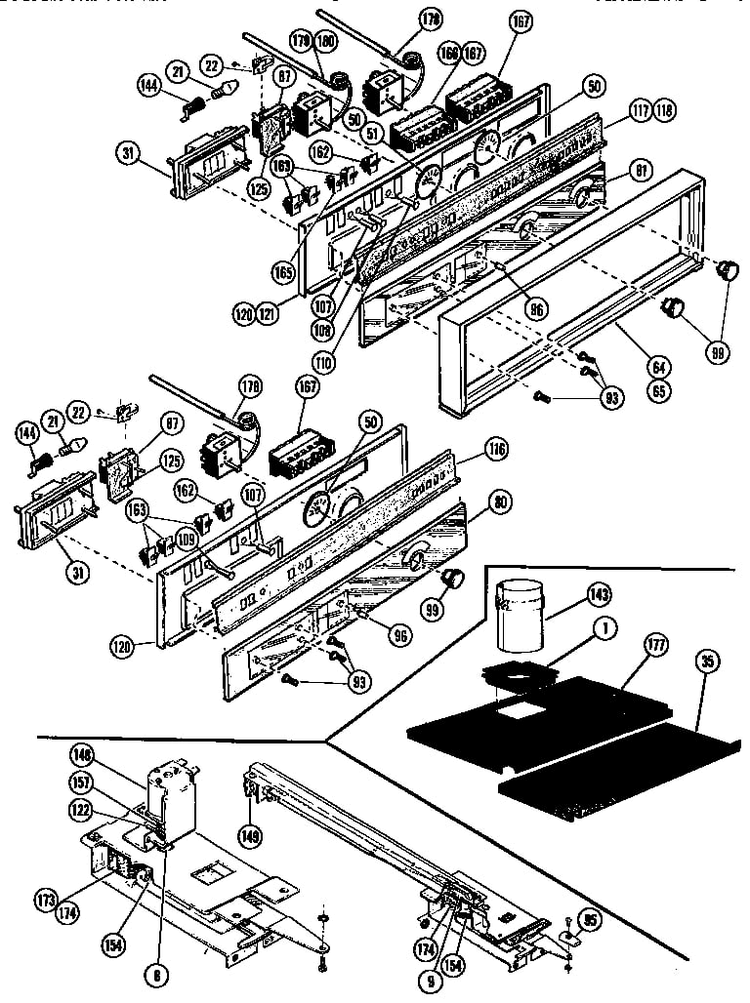Control Panels Diagram and Parts List for MSC229  Thermador Range