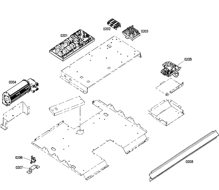 Pcb's Assy Diagram and Parts List for HBN5660UC 02 Bosch Wall Oven