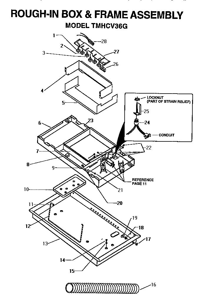 Section 3 Diagram and Parts List for TMHCV36GW  Thermador Cooktop