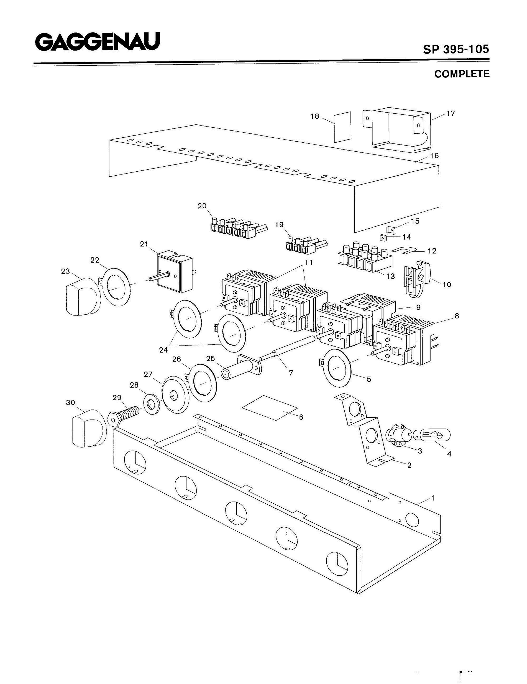 01 - COMPLETE Diagram and Parts List for SP395-105  Bosch Range