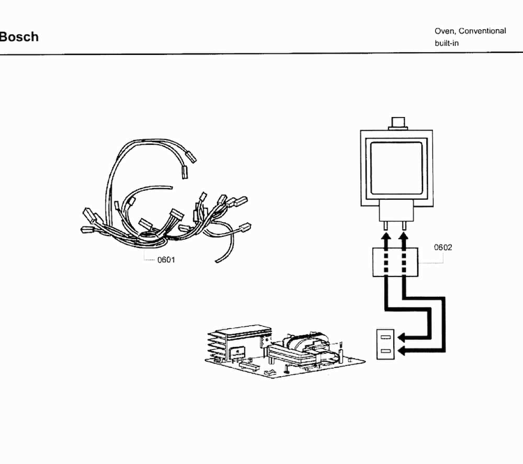 Electrical Parts Diagram and Parts List for HBL8750UC 12 Bosch Microwave Oven Combo