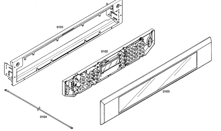 Control Panel Diagram and Parts List for ME301EB01  Thermador Wall Oven
