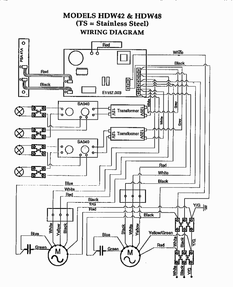 Section 4 Diagram and Parts List for HDW48  Thermador Range Hood
