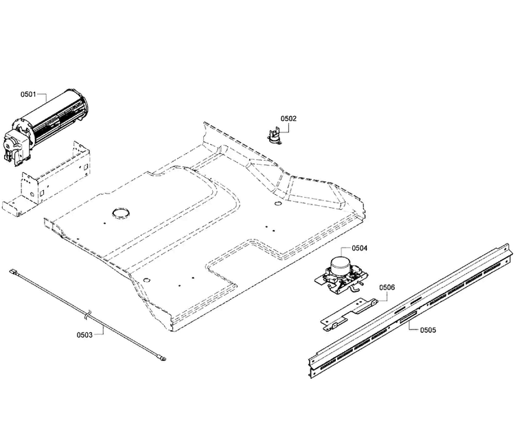 Fan Cooling Diagram and Parts List for HBL3560UC 09 Bosch Wall Oven