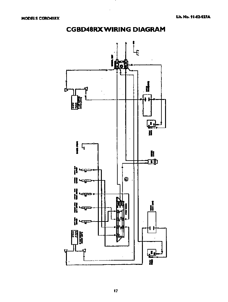 Wiring Diagram Diagram and Parts List for CGBD48RSBX  Thermador Grill