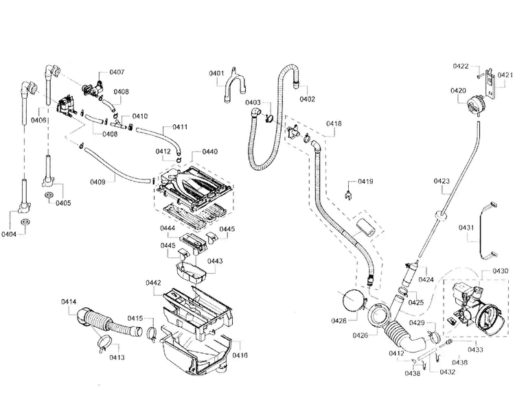 Pump/dispenser Diagram and Parts List for WFVC5400UC 26 Bosch Washer