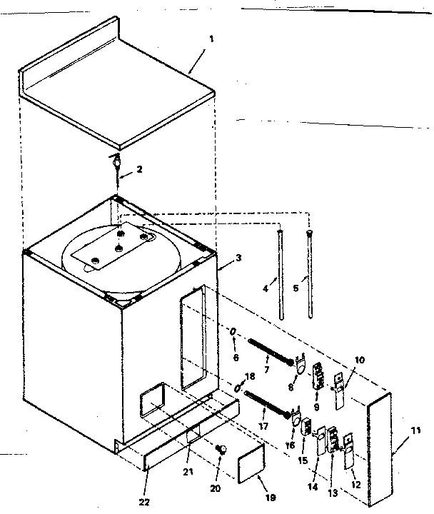 Power Miser Tm/ - 5 Table Top Water Heater Diagram and Parts List for 153314741  Kenmore Water Heater