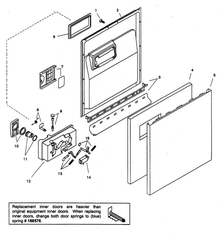 Door Assy Diagram and Parts List for SHU33A06UC 14 Bosch Dishwasher