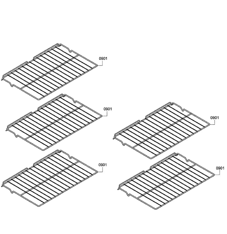 Shelfs Diagram and Parts List for HBL3560UC 09 Bosch Wall Oven