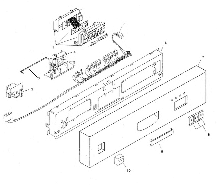 Fascia Panel Diagram and Parts List for SHU3306UC 06 Bosch Dishwasher