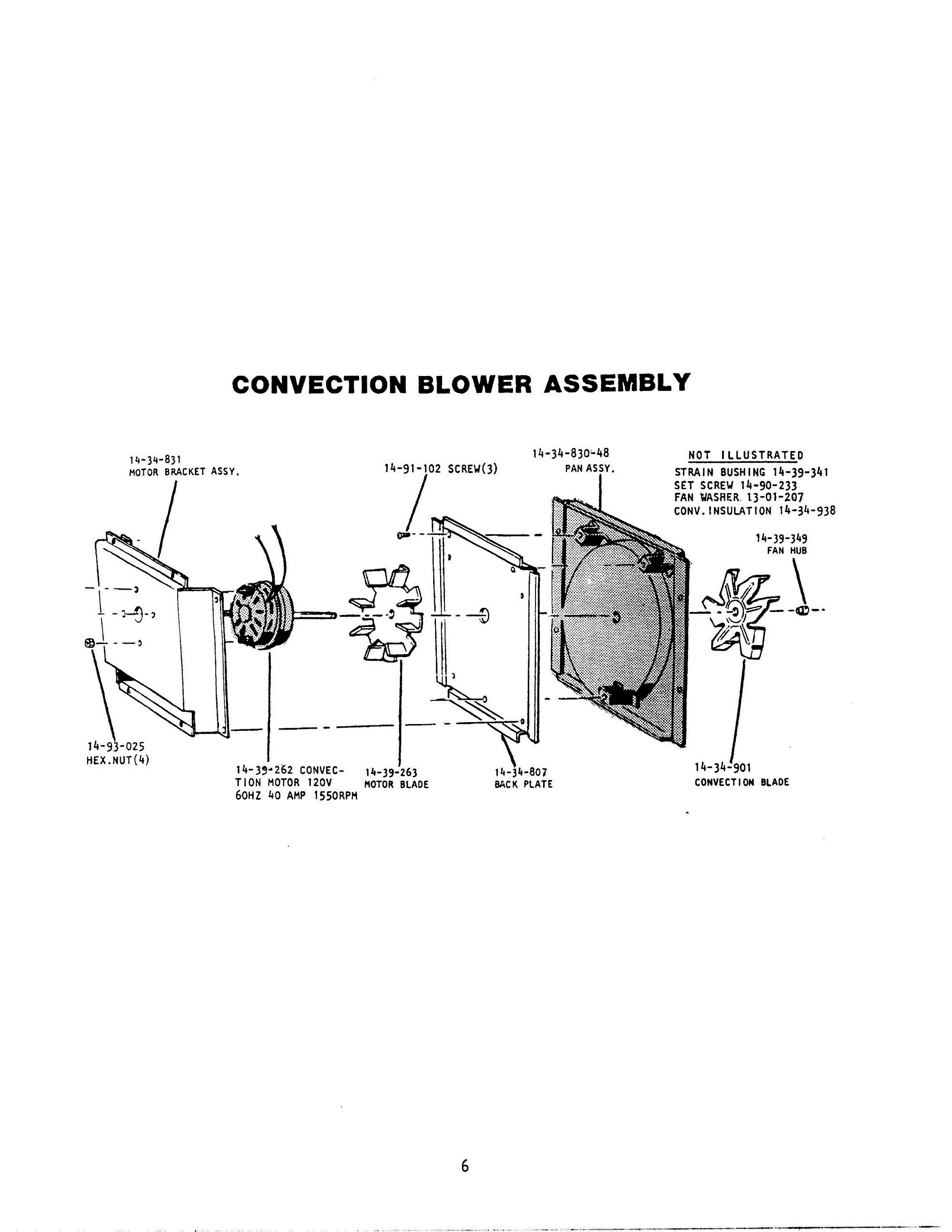 07 - CONVECTION BLOWER ASSEMBLY Diagram and Parts List for CMT-231  Bosch Range