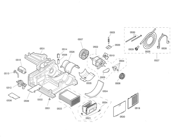 Motor/heater Diagram and Parts List for WTE86300US 02 Bosch Dryer