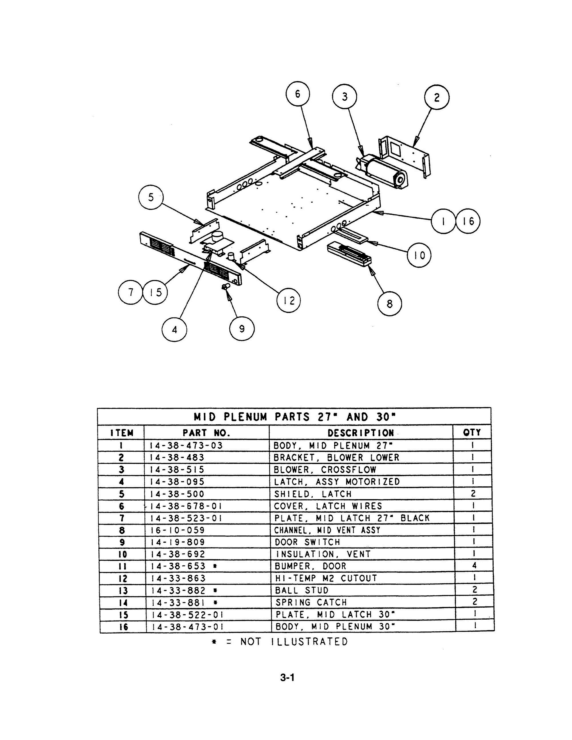 05 - MID PLENUM Diagram and Parts List for S272T  Bosch Range