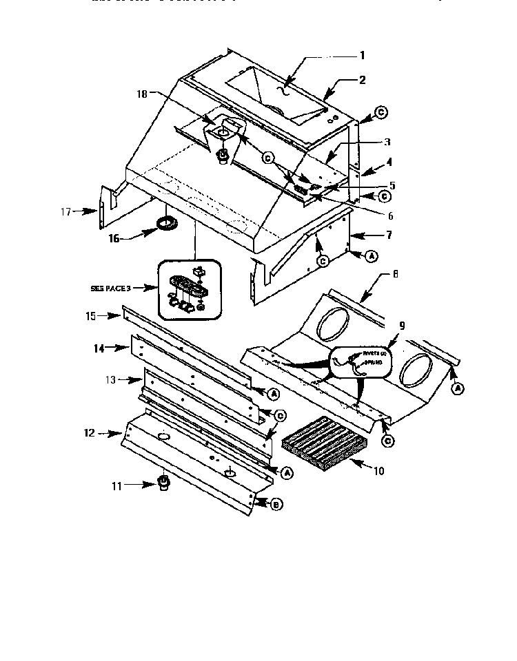 Section 8 Diagram and Parts List for PH-SERIES  Thermador Range Hood