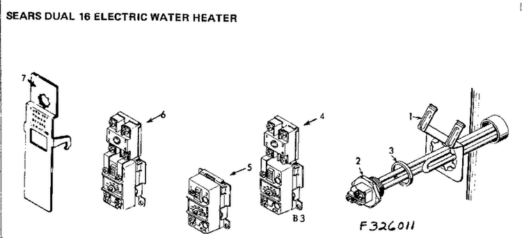 Functional Replacement Parts Diagram and Parts List for 153326113  Kenmore Water Heater