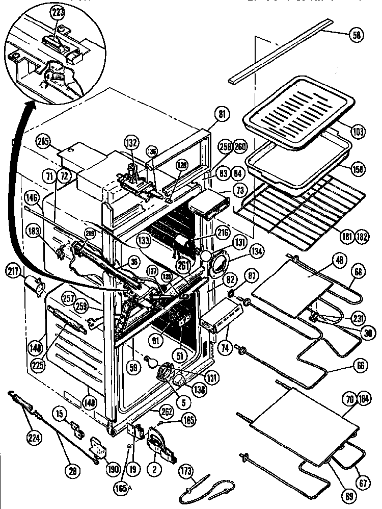 Body And Accessory Diagram and Parts List for CMT21  Thermador Microwave
