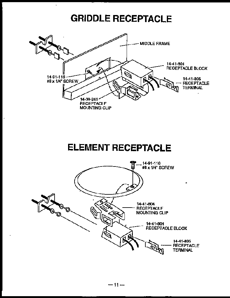 Section 4 Diagram and Parts List for THM30S  Thermador Cooktop