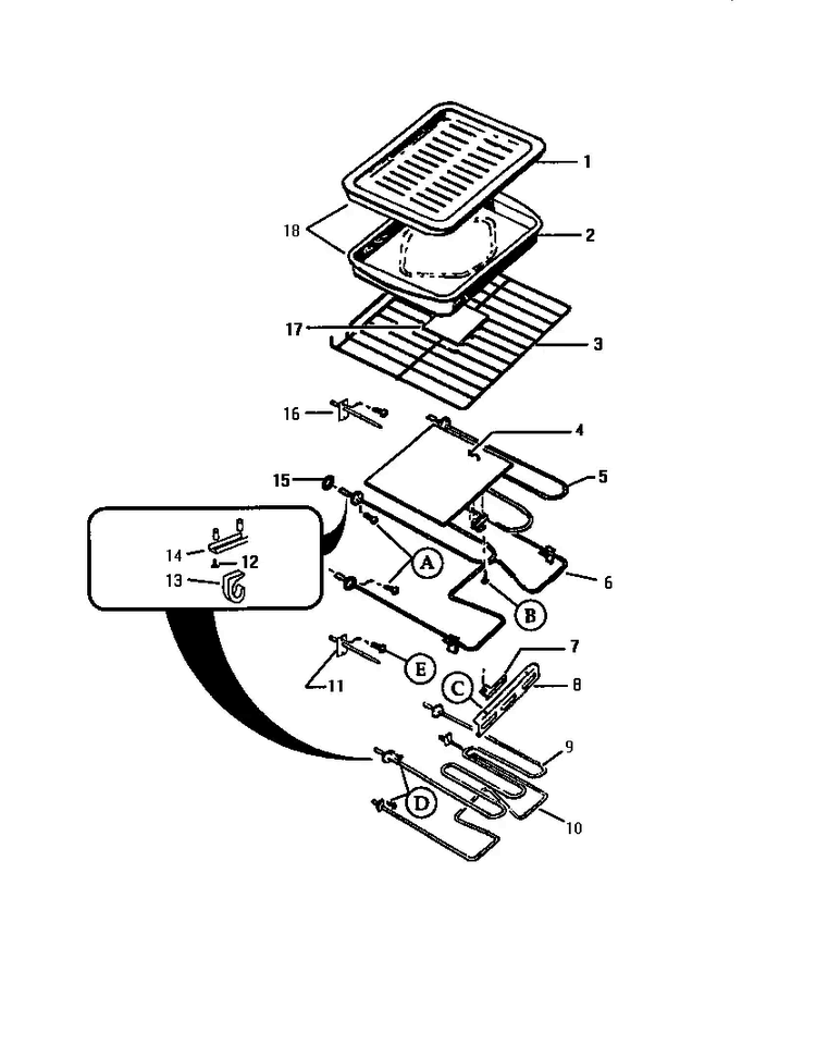 Removable Oven Parts Diagram and Parts List for CMT127N-01  Thermador Microwave