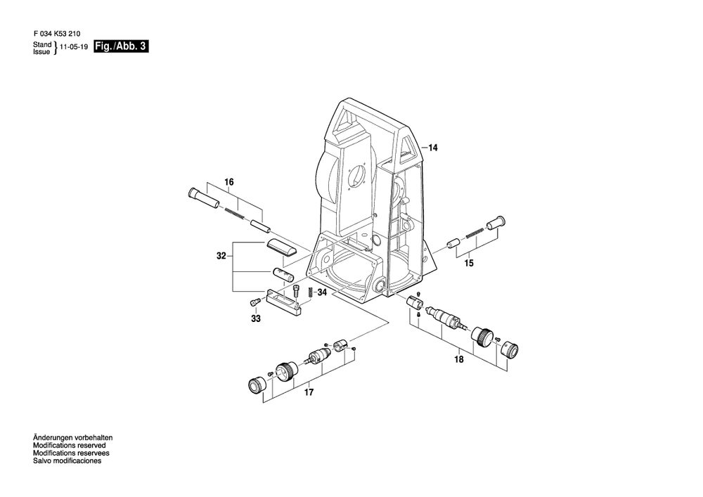 Diagram 3 Diagram and Parts List for 56-CST305REUBA F 034 K53 310 Bosch Miscellaneous