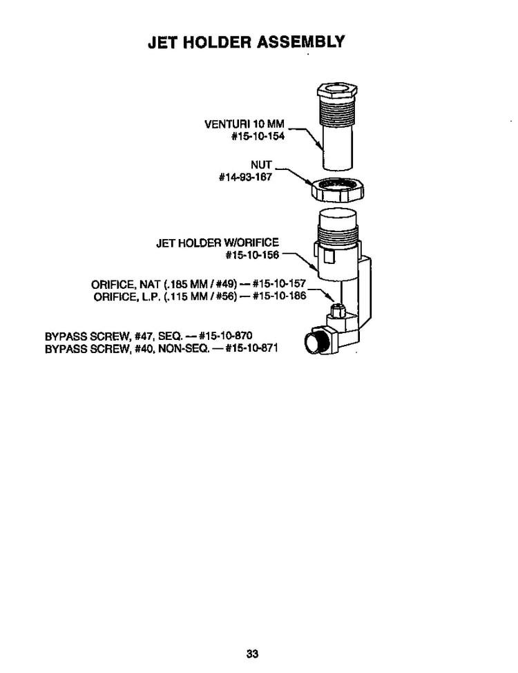 Jet Holder Asy Diagram and Parts List for GPS486GDS  Thermador Cooktop