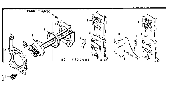 Functional Replacement Parts Diagram and Parts List for 153324401  Kenmore Water Heater