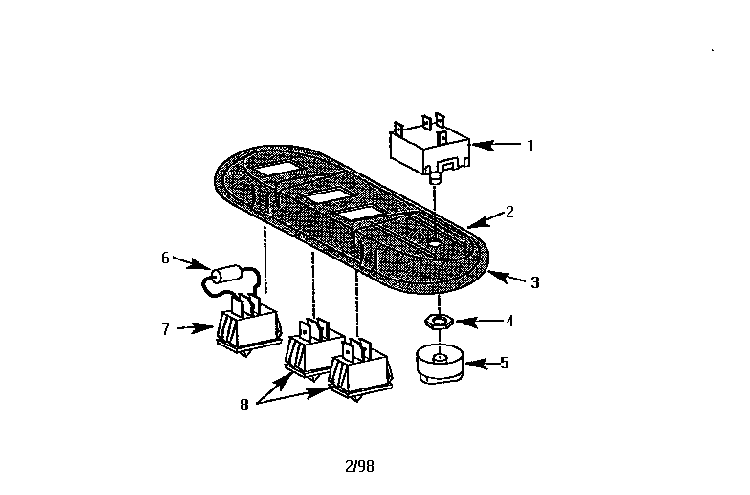 Switch Assembly Diagram and Parts List for PH36HQS  Thermador Range Hood