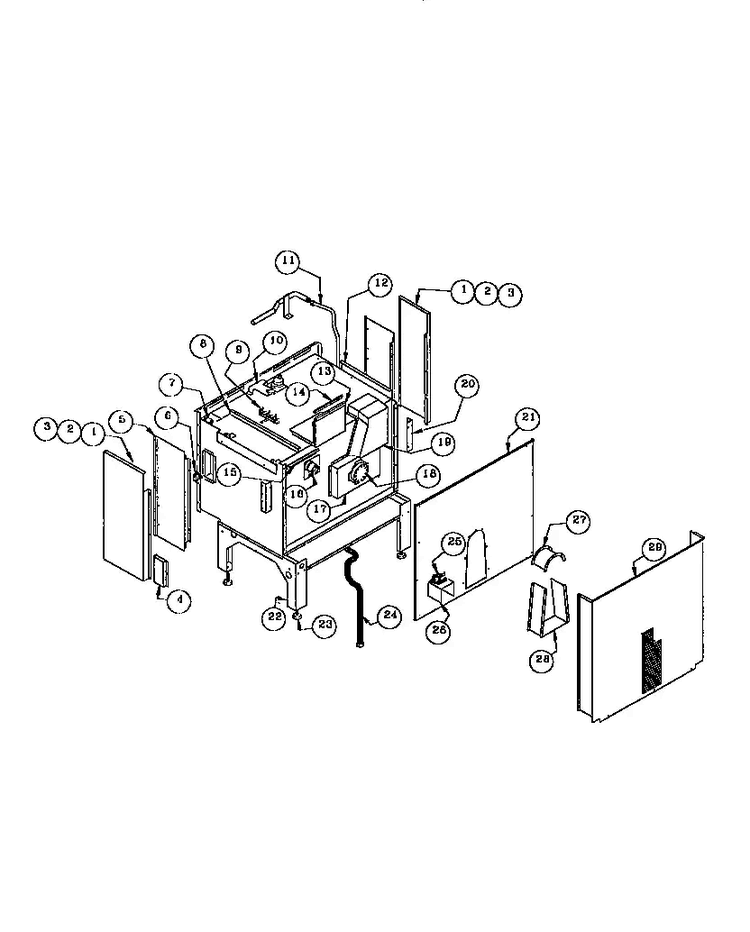 Drop-in Diagram and Parts List for RDDS30V  Thermador Range