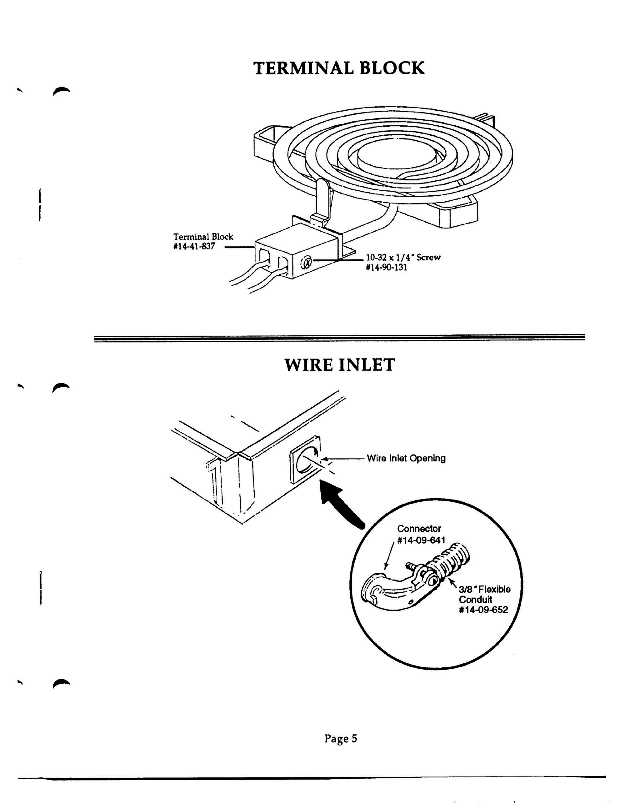 05 - TERMINAL BLOCK & WIRE INLET Diagram and Parts List for ST12S  Bosch Range